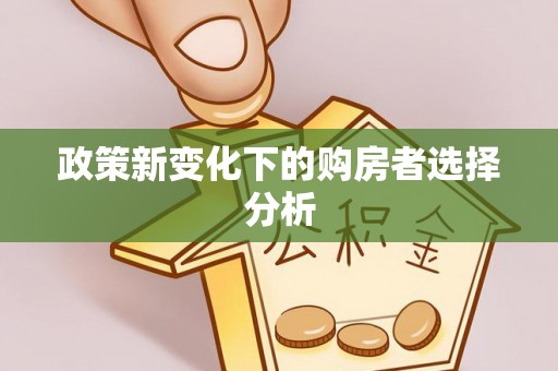 长丰政策新变化下的购房者选择分析
