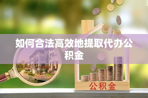 长丰如何合法高效地提取代办公积金